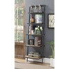 72.25" Laredo 5 Tier Ladder Bookcase/shelf Natural/Antique Black - Breighton Home: Rustic Industrial Style, Fir Plywood - 3 of 4