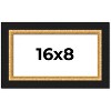 PosterPalooza | Panoramic Embellished Brown Picture Frame - UV Acrylic, Foam Board Backing, Hanging Hardware - 2 of 4