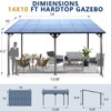 Sapphtopaz Patio Awnings Sunshade Shelter Wall-Mounted Outdoor Pergola Gazebo UV Resistant for Patio, Decks, Backyard - 4 of 4