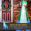 11ft Inflatable Christmas Dinosaur with Tree, Outdoor Lighted Holiday Blow-Up Yard Decoration with LED Lights, Stakes & Ropes - 2 of 4