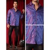 Lars Amadeus Men's Button Down Wedding Party Texture Printed Shirt - 4 of 4