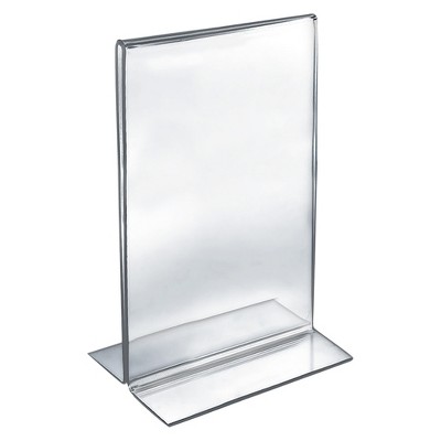 Azar 8.5" x 14" Double-Foot Acrylic Sign Holder 10ct