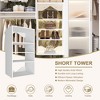 APRILSOUL Short Tower Unit Wall Mount 3-Shelf Wood Closet System - 4 of 4