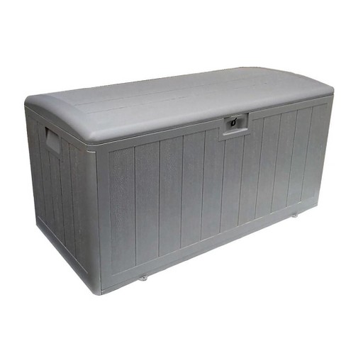Storage Deck Box Resin For Garden Outdoor Backyard Organiser 120 Gal Storage Box 