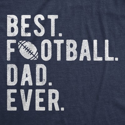 Мужские футболки Crazy Dog T-Shirts, Inc. Mens Funny T Shirts Best Football Dad Ever Sarcastic Fathers Day Graphic Novelty Tee for Men - Crazy Dog Men's T Shirt Gift for Dad Navy S — фото 2
