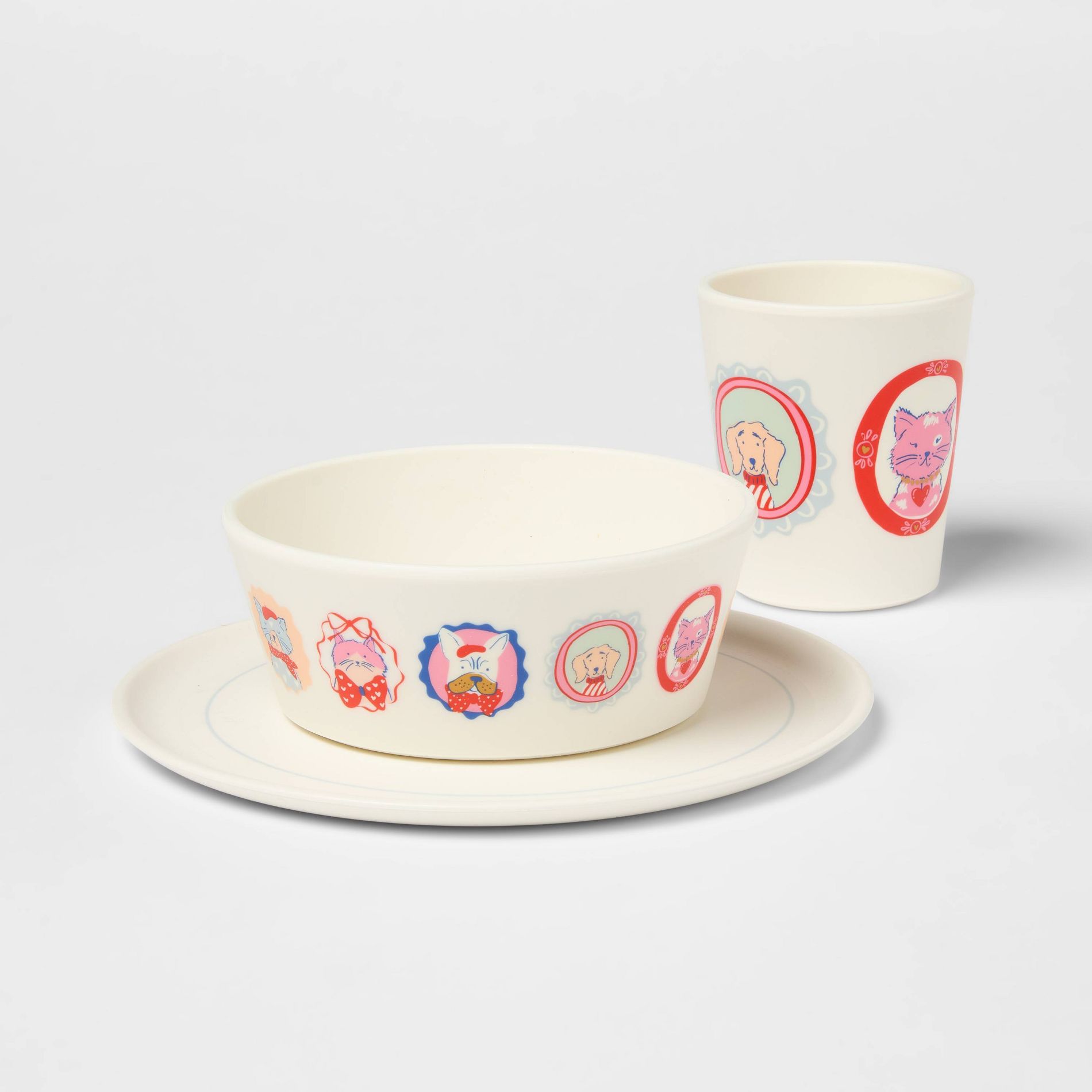 3pc Figural Animal Dinnerware Set - Pillowfort™