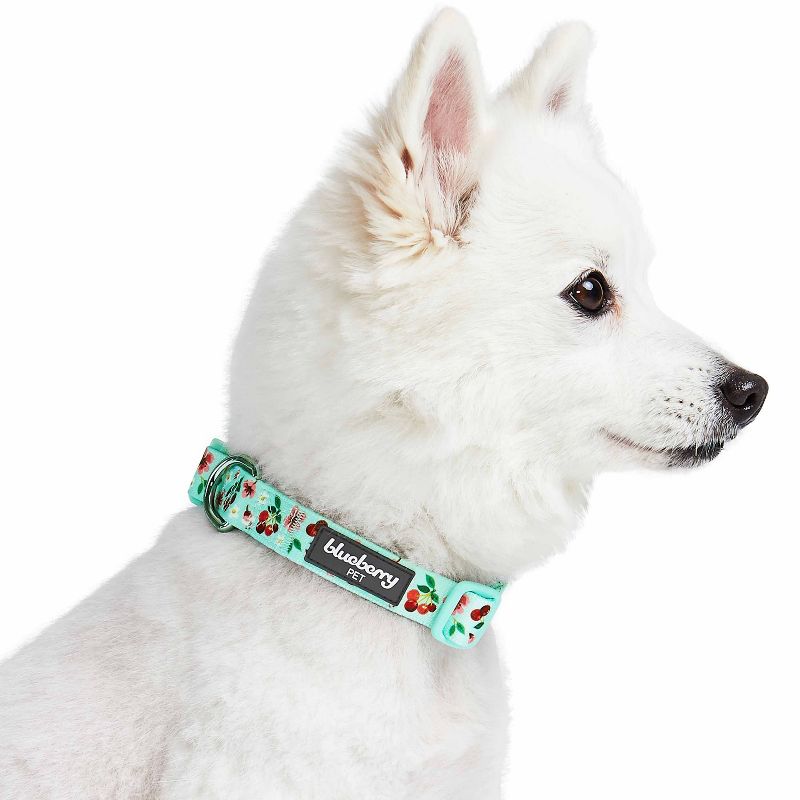 Blueberry Pet Cherry Garden Dog Collar with Dainty Flowers, 5 of 6