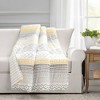 50"x60" Hygge Geo Reversible Cotton Throw Blanket Yellow/Gray - Lush Décor: Scandinavian Design, 100% Cotton, OEKO-TEX Certified - 2 of 4