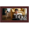 PosterPalooza | Photo Size Minimalist Brown Picture Frame - UV Acrylic, Foam Board Backing, Hanging Hardware - 2 of 4