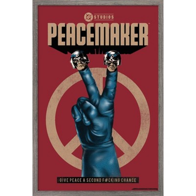 Trends International DC Studios Peacemaker: Season 2 (2025) - Give Peace A Second F#cking Chance Framed Wall Poster Prints
