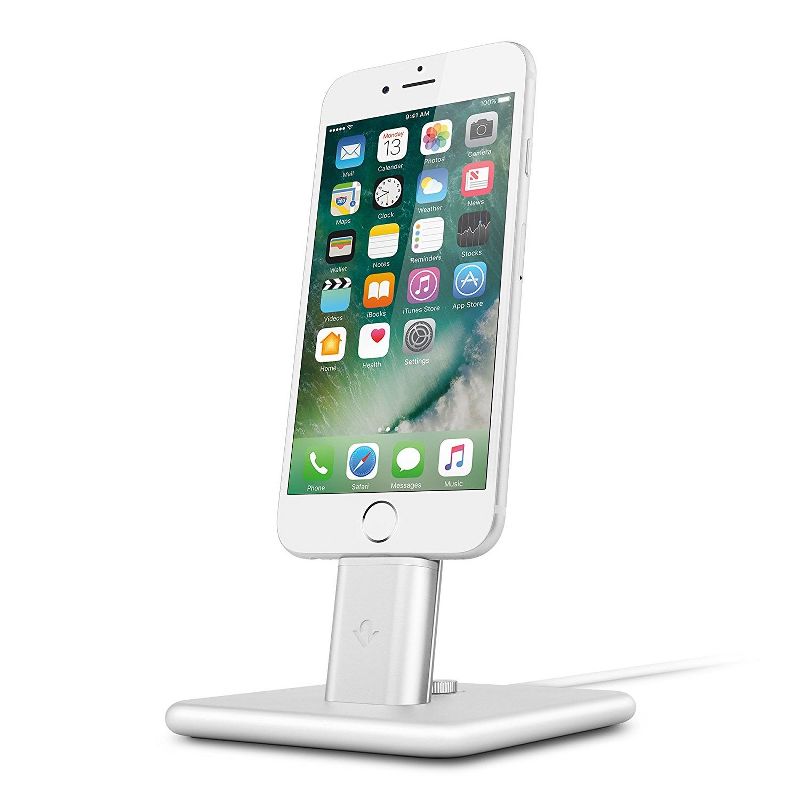 Twelve South HiRise Deluxe V2 Charging Port Stand for iPhone, iPad, and More | Perfect for Lightning and Mirco-USB Powered Devices, 1 of 6