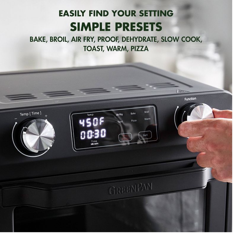 GreenPan PFAS-Free Ceramic Nonstick 6-in-1 Air Fryer Toaster Oven, 6 of 11