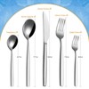 GustoWave 30 Piece Plated Stainless Steel Flatware Set, 30 Pieces Silverware Set, Cutlery Set, Service for 6 - 2 of 4