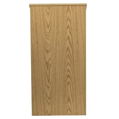 Oak Wood Stand-Up Lectern with Adjustable Shelf