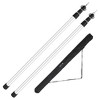LakeForest "2Pcs Telescoping Tarp Poles, Adjustable Aluminum Tent Rods, 3-7.5ft Portable Awning Poles" Silver - 3 of 4