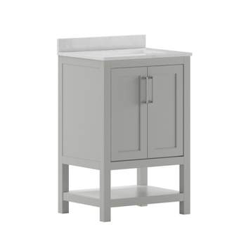 Kcelarec Bathroom Storage Sink Cabinet, Wood Storage Cabinet  with 2 Doors, Pedestal Under Sink Organizer Cabinet with Internal  Shelf,White : Home & Kitchen