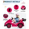 Go Kart for Kids, Electric Ride On Car with 2 Motors, Remote Control, Safety Belt & LED Lights, Toy Race Car with Speed Adjustment - 2 of 4