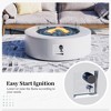 42-inch Outdoor Round Fire Pit Table Propane for Outside Patio with Tank Cover and Wind Guard - 4 of 4
