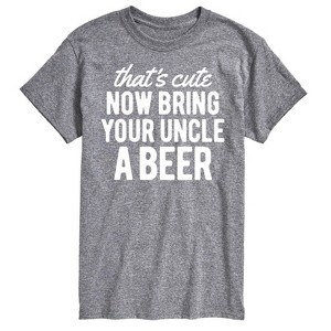 Men's - Instant Message - That's Cute Now Bring Your Uncle A Beer Short Sleeve Graphic T-Shirt - 1 of 4