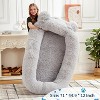 Nasitip 71"x45"x12"  Human Dog Bed for Adults with Blanket, Storage Pockets, Foam Support & Removable Cover - 2 of 4