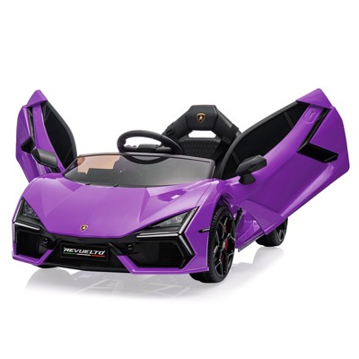 12V Ride On Car for Kids, Licensed Lamborghini Revuelto Electric Vehicle, Battery Powered Sports Car Toy