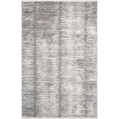 Nourison Modern Abstract Contemporary Indoor Rug Grey White 3'3