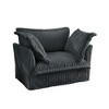 Set of 2 Corduroy Slipcovered Armchairs and Deep Seat or Sofas with Removable Covers and Large Pillows, 300lb Capacity Each - 4 of 4