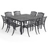 Aviary 9pc Aluminum Dining Set - Antique Matte Black - Christopher Knight Home - 2 of 4
