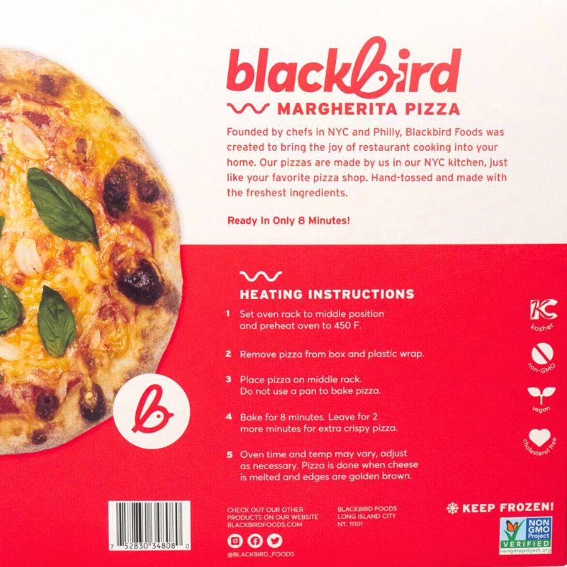 Blackbird Frozen Margherita Plant Based Pizza - 14oz, 2 of 6