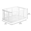 Metal Pantry Basket with Handles - Set of 2 - Matte White - 3 of 4