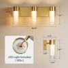 Tribesigns LED Bathroom Light Fixtures, 3-Light Vanity Lights Over Mirror, Wall Lights with 3 Color Modes - 3 of 4