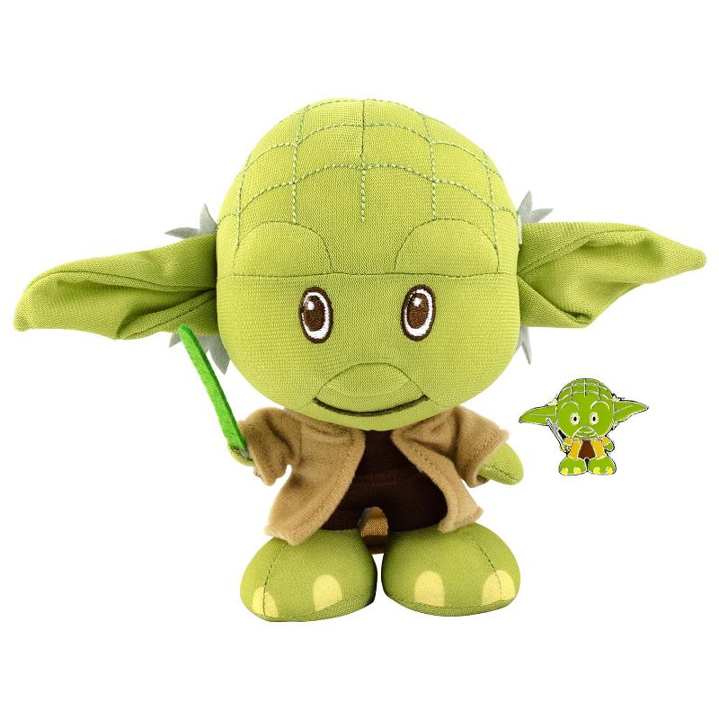 Toynk Star Wars Baby Yoda and R2-D2 Stylized 7 Inch Plush Set of 2 With Enamel Pins, 2 of 8