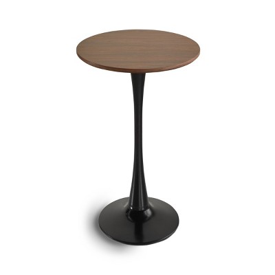 GlasFlength Dining Tables Modern Round Pedestal Table with Mid Century Design for Kitchens and Dining Areas, Brown, 31.5"*31.5"*28.74"