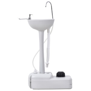 kleankin Portable Camping Sink Hand Wash Station Basin with 4.5 Gallon Water Tank, Soap Dispenser and Towel Holder - 1 of 4