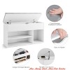 Living Room Shoe Storage Bench, Shoe Rack Benches w/ Cushioned Seat, 2 Tiers of Shelves, and Lift-Top Storage Box - 4 of 4