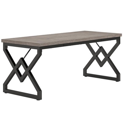 Resenkos Computer Desk, Gaming Desk,63" Executive Desk, Large Computer Desk for Home Office,Gray