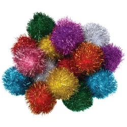 Creativity Street Glitter Pom, 2 in, Assorted Color, set of 16