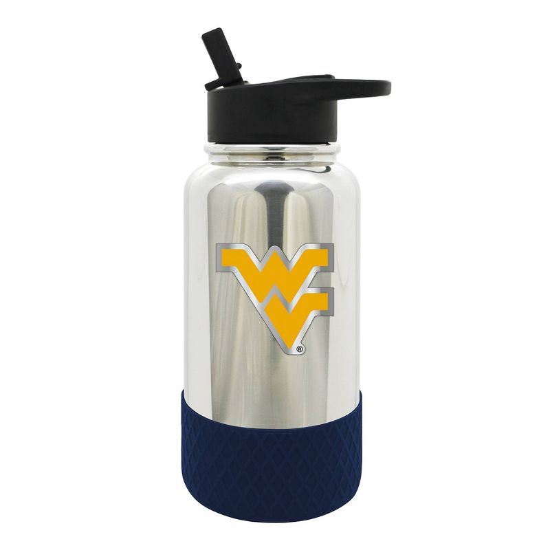 NCAA West Virginia Mountaineers 32oz Chrome Thirst Hydration Water Bottle, 1 of 4
