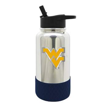 NCAA West Virginia Mountaineers 32oz Chrome Thirst Hydration Water Bottle