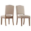 Set of 2 Cobble Hill Nailhead Accent Dining Chair Wood - Inspire Q - 2 of 4