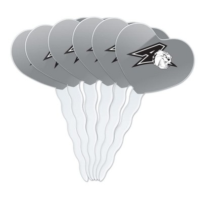 UNC Asheville Secondary Logo Heart Love Cupcake Picks Toppers Decoration Set of 6