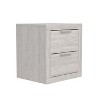 Galano Harlowin 2-Drawer Bedside Table Cabinet Nightstand w/Drawers Storage (20.3 in. × 16.3 in. × 18.9 in.) in Dusty Gray Oak, Knotty Oak - 3 of 4