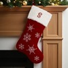 Personalization Mall Winter Wonderland Embroidered Initial Christmas Stocking - 2 of 4