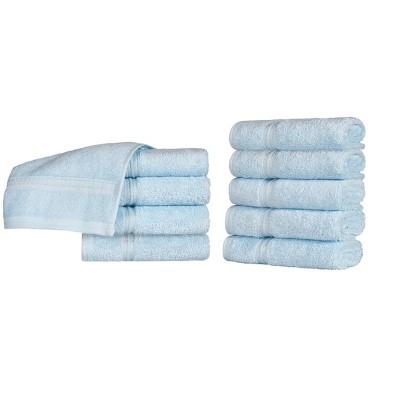 Cotton Plush Soft Highly-absorbent Heavyweight Luxury Face Towel Washcloth  Set Of 12, Hot Chocolate Brown - Blue Nile Mills : Target