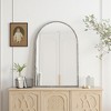 Iron Art Retro Oval/Arched Mirror, Antique Effect Mirror, Wall Hanging Mirror for Bathroom/Bedroom/Living Room Decor, Silver/Gold - ModernLuxe - 2 of 4
