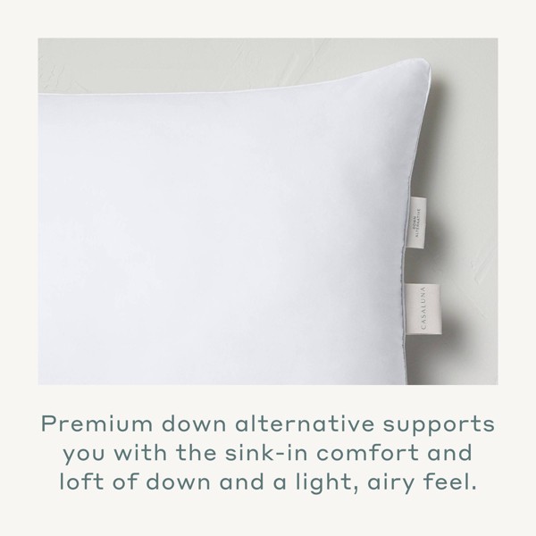 Almohada de alternativa de plumón mediana lavable a máquina - Casaluna™ 5