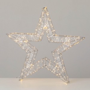 32"H Sullivans Christmas Large Silver Lighted Star, Silver - 1 of 4
