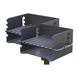 Pilot Rock CBP-135 Park-Style Steel Outdoor BBQ Charcoal Grill (Asadores de Carbon), Cooking Grate and Post for Camping or Backyard (2 Pack) - 1 of 4