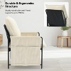 Small Living Room Accent Chair - Mid Century Modern Corduroy Upholstered Lounge Arm Reading Side Single Sofa Chair - 3 of 4