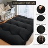 Twin Size Black Japanese Futon Floor Mattress – Roll-Up Sleeping Bed for Adults & Kids, Perfect for Camping Trips & Guest Rooms - 3 of 4